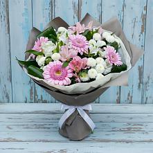 Букет цветов из:  Герберы, Альстромерии и Хризантемы #REPLACE_PRED# Лорисе