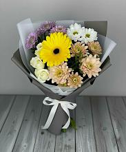 Букет цветов из:  Розы, Герберы и Хризантемы #REPLACE_PRED# Лорисе