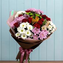 Букет цветов из:  Розы, Хризантемы и Альстромерии в Лорисе