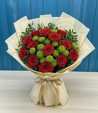 Букет цветов из:  Розы и Хризантемы в Лорисе