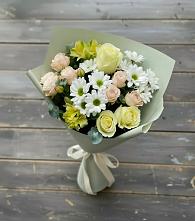 Букет цветов из:  Альстромерии, Розы и Хризантемы в Лорисе